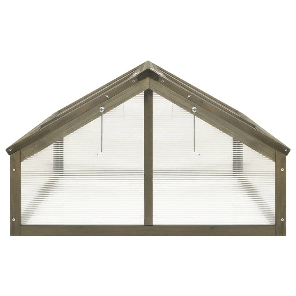 vidaXL Θερμοκήπιο Γκρι 114 x 80 x 50 εκ. από Ξύλο Ελάτης