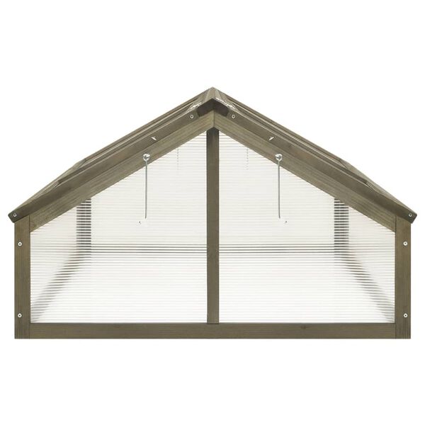 vidaXL Θερμοκήπιο Γκρι 114 x 80 x 50 εκ. από Ξύλο Ελάτης