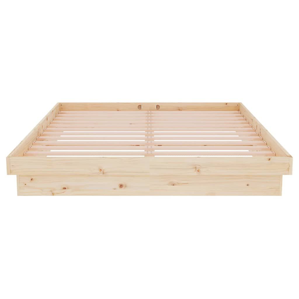 vidaXL Πλαίσιο Κρεβατιού 140 x 200 εκ. από Μασίφ Ξύλο
