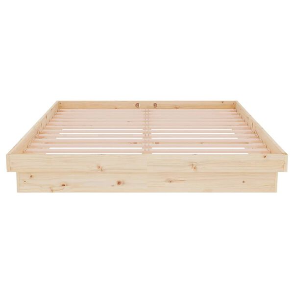 vidaXL Πλαίσιο Κρεβατιού 140 x 200 εκ. από Μασίφ Ξύλο