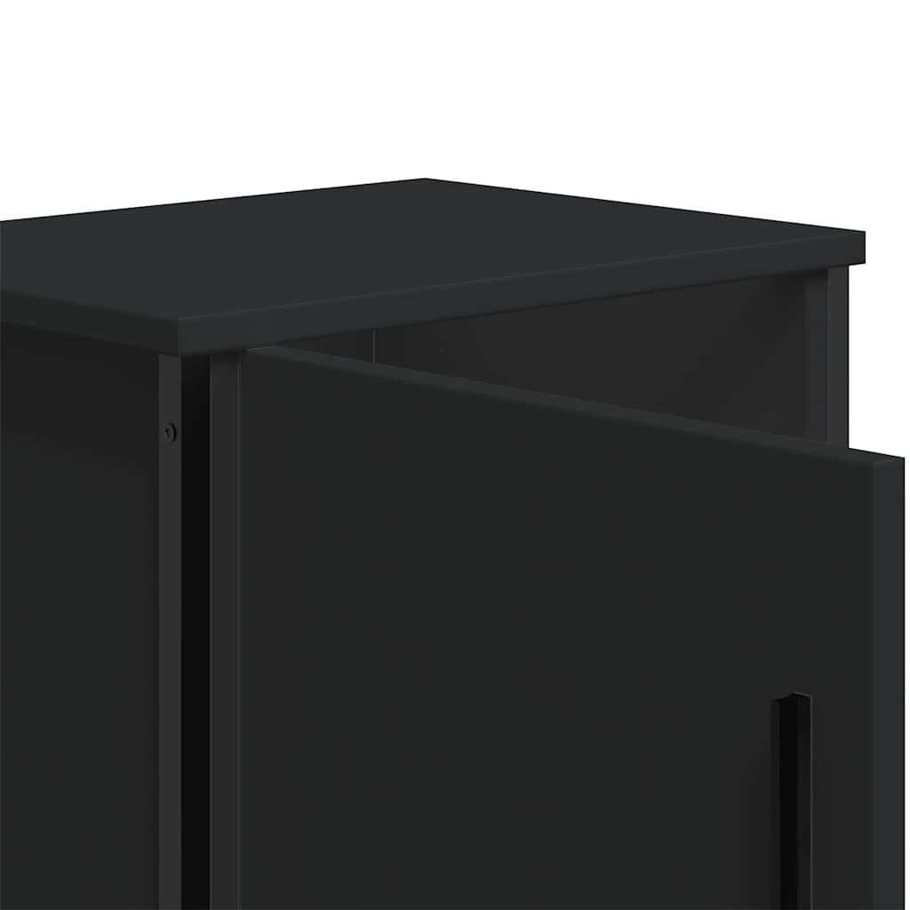 vidaXL Κομοδίνο Μαύρο 40 x 30 x 40 εκ. από Επεξεργασμένο Ξύλο