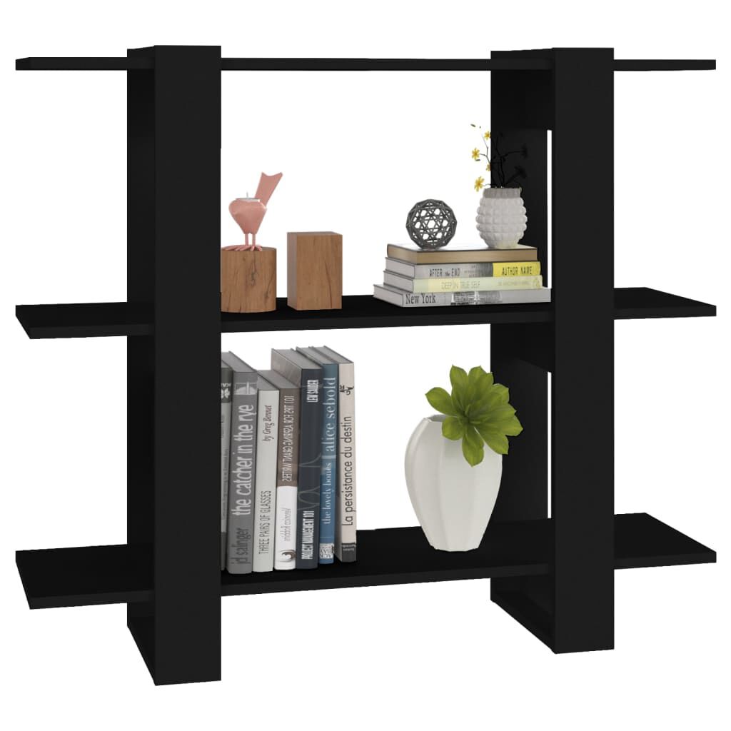 vidaXL Βιβλιοθήκη/Διαχωριστικό Χώρου Μαύρο 100 x 30 x 87 εκ.
