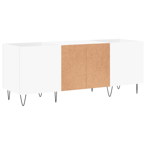 vidaXL Δισκοθήκη Λευκή 121 x 38 x 48 εκ. Επεξεργασμένο Ξύλο