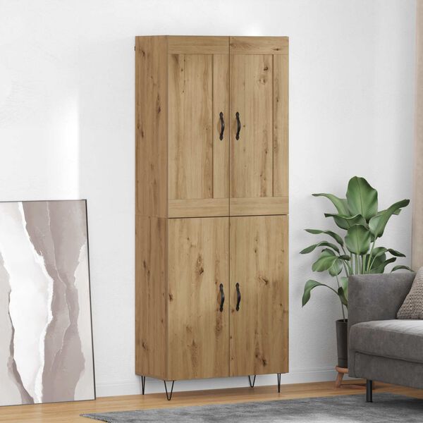 vidaXL Highboard Artisan Oak 69,5 x 34 x 180 &epsilon;&kappa;. &Epsilon;&pi;&epsilon;&xi;&epsilon;&rho;&gamma;&alpha;&sigma;&mu;έ&nu;&omicron; &xi;ύ&lambda;&omicron;