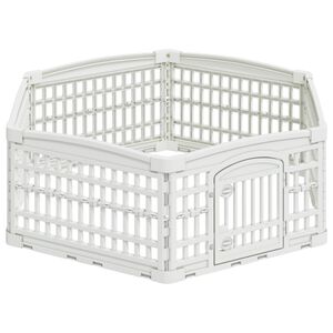 vidaXL &Pi;&alpha;&iota;&chi;&nu;&iota;&delta;ό&sigma;&pi;&iota;&tau;&omicron; &Sigma;&kappa;ύ&lambda;&omicron;&upsilon; 6 &Pi;ά&nu;&epsilon;&lambda; 122 x 106,5 x 40 &epsilon;&kappa; &Pi;&lambda;&alpha;&sigma;&tau;&iota;&kappa;ό &Lambda;&epsilon;&upsilon;&kappa;ό