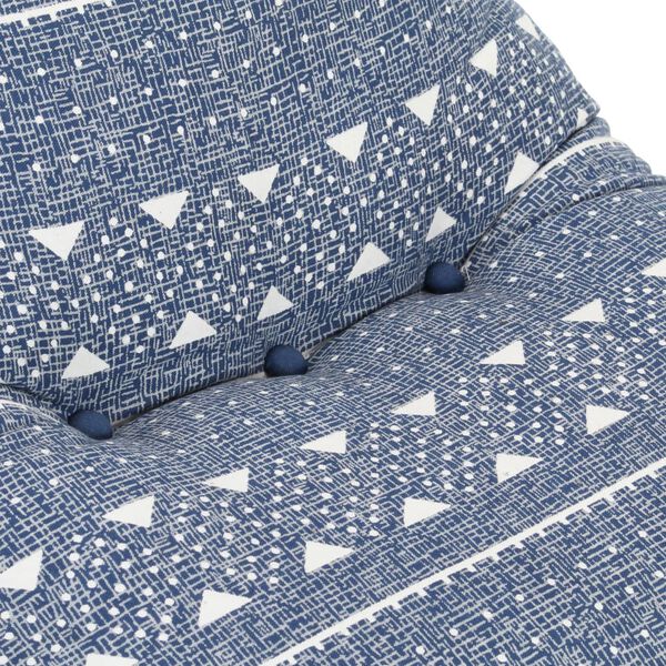 vidaXL Πουφ Πολυθρόνα Ίντιγκο Patchwork Υφασμάτινο