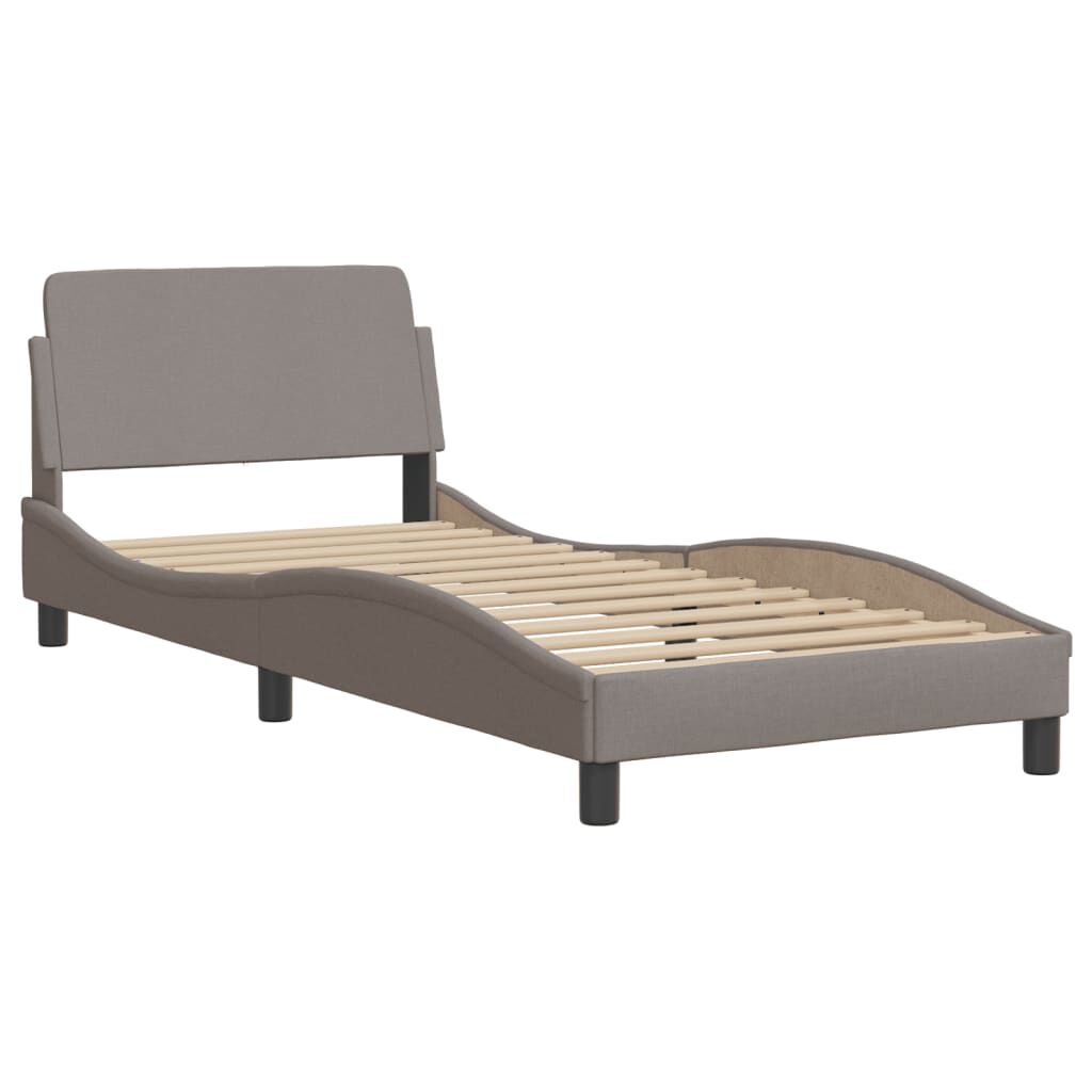 vidaXL Σκελετός Κρεβατιού Χωρίς Στρώμα Taupe 80x200 εκ. Υφασμάτινο
