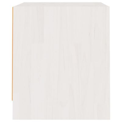 vidaXL Κομοδίνα 2 τεμ. Λευκά 40 x 30,5 x 35,5 εκ από Μασίφ Ξύλο Πεύκου