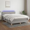 vidaXL &Kappa;&rho;&epsilon;&beta;ά&tau;&iota; Boxspring &mu;&epsilon; &Sigma;&tau;&rho;ώ&mu;&alpha; & LED &Alpha;&nu;.&Gamma;&kappa;&rho;&iota; 140x200 &epsilon;&kappa; &Upsilon;&phi;&alpha;&sigma;&mu;ά&tau;&iota;&nu;&omicron;