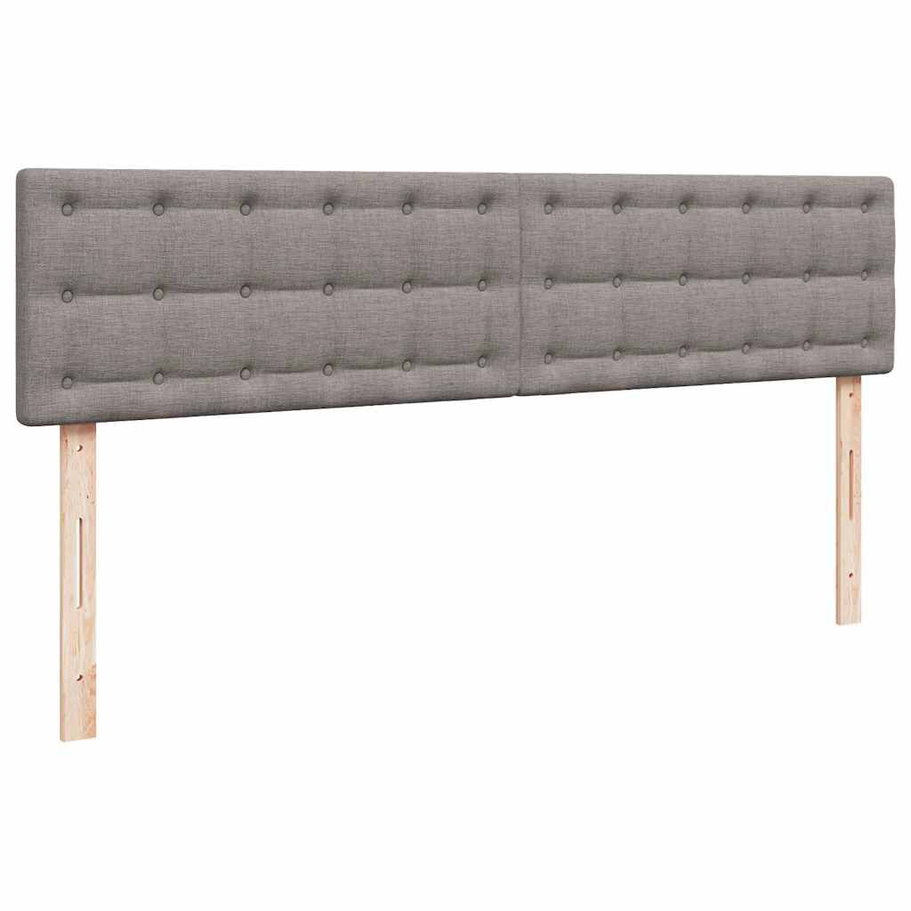 vidaXL Οθωμανικό κρεβάτι με στρώμα Taupe 160x200cm ύφασμα