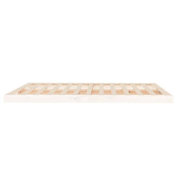 vidaXL Πλαίσιο Κρεβατιού Λευκό 160 x 200 εκ. από Μασίφ Ξύλο Πεύκου