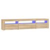 vidaXL Έ&pi;&iota;&pi;&lambda;&omicron; &Tau;&eta;&lambda;&epsilon;ό&rho;&alpha;&sigma;&eta;&sigmaf; &mu;&epsilon; LED Sonoma &Delta;&rho;&upsilon;&sigmaf; 195x35x40 &epsilon;&kappa;.