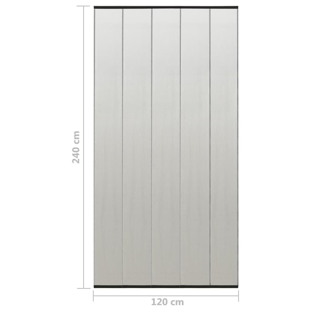 vidaXL Σήτα Πόρτας Κουρτίνα 5 Τεμαχίων Μαύρη 120 x 240 εκ.