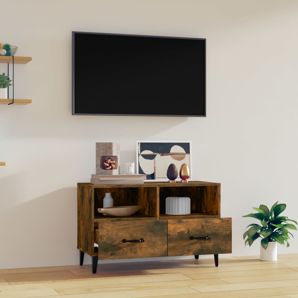 vidaXL Έπιπλο Τηλεόρασης Καπνιστή Δρυς 80x36x50 εκ. Επεξ. Ξύλο