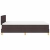 vidaXL Κρεβάτι box spring με στρώμα Σκούρο Καφέ 120 x 200 cm ύφασμα