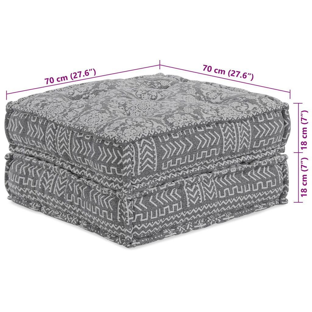 vidaXL Καναπές Pouffe Modular 2 Θέσεων Αλλάζει Σχήμα Ανοιχτό Γκρι Υφασμάτινος