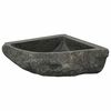 vidaXL Κρεμαστή Γωνιακή Λεκάνη Γκρι (30-37) x (30-37) x 12 εκ.