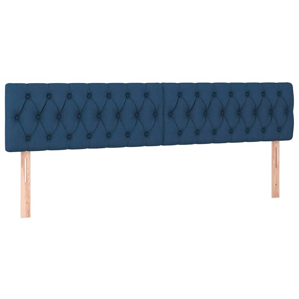 vidaXL Οθωμανικό κρεβάτι με στρώματα μπλε 180x200cm ύφασμα