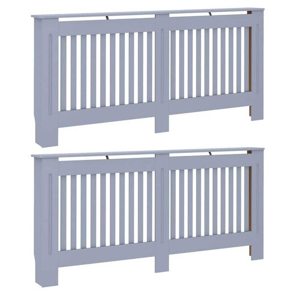 vidaXL Καπάκι Καλοριφέρ 2 pcs Γκρι 172 x 19 x 81.5 cm