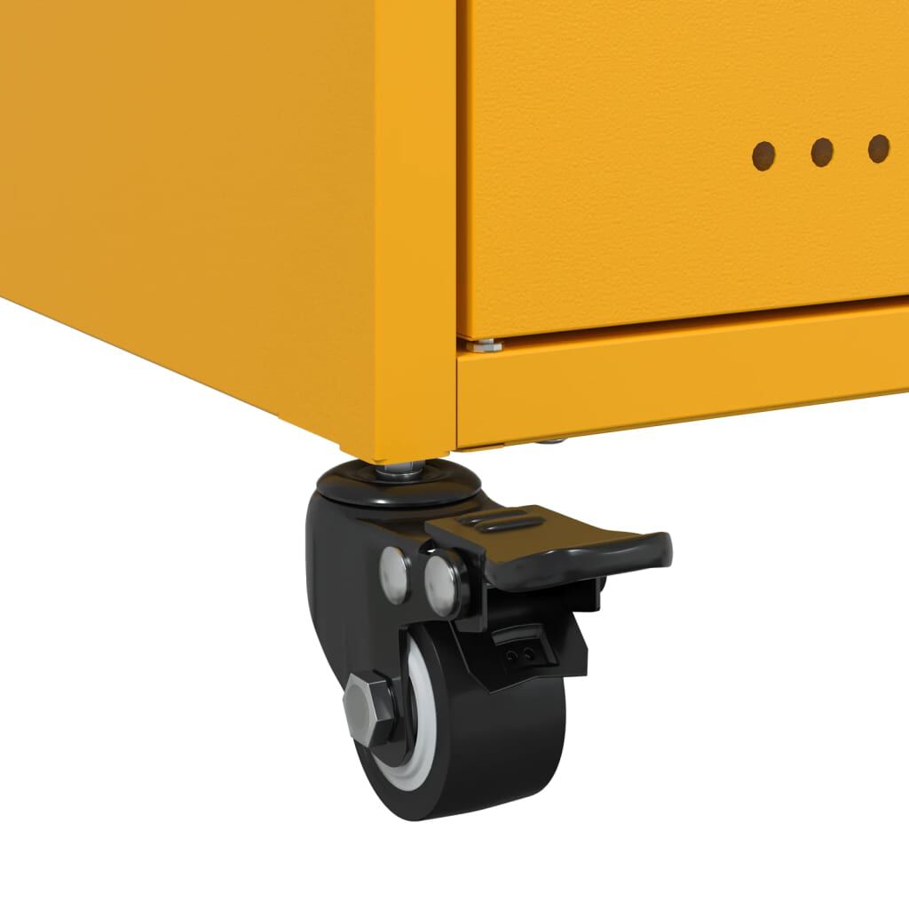 vidaXL Έπιπλο Τηλεόρασης Μουσταρδί Κίτρινο 68x39x43,5 εκ. από Ατσάλι