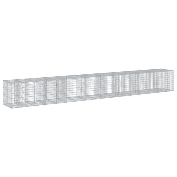 vidaXL Συρματοκιβώτιο με Κάλυμμα 850x100x100εκ από Γαλβανισμένο Χάλυβα