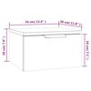 vidaXL Κομοδίνο Επιτοίχιο Γυαλιστερό Λευκό 34x30x20 εκ.