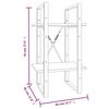 vidaXL Βιβλιοθήκη με 2 Ράφια Καφέ Δρυς 40x30x70 εκ. Επεξεργ. Ξύλο