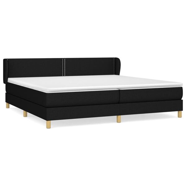 vidaXL &Kappa;&rho;&epsilon;&beta;ά&tau;&iota; Boxspring &mu;&epsilon; &Sigma;&tau;&rho;ώ&mu;&alpha; &Mu;&alpha;ύ&rho;&omicron; 200x200 &epsilon;&kappa;. &Upsilon;&phi;&alpha;&sigma;&mu;ά&tau;&iota;&nu;&omicron;