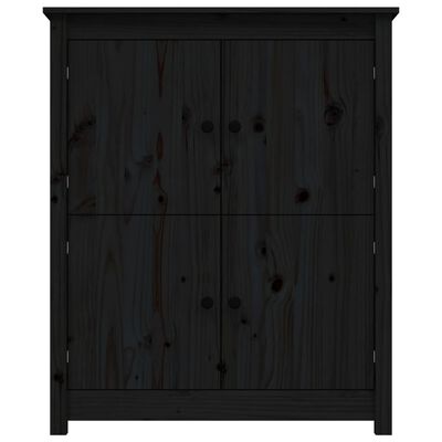 vidaXL Συρταριέρα Μαύρη 83 x 41,5 x 100 εκ. από Μασίφ Ξύλο Πεύκου
