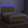 vidaXL &Kappa;&rho;&epsilon;&beta;ά&tau;&iota; Boxspring &mu;&epsilon; &Sigma;&tau;&rho;ώ&mu;&alpha; & LED &Pi;&rho;ά&sigma;&iota;&nu;&omicron; 140x200 &epsilon;&kappa; &Upsilon;&phi;&alpha;&sigma;&mu;ά&tau;&iota;&nu;&omicron;
