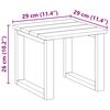 vidaXL Τραπέζι Ξαπλώστρας 3 pcs Καφέ 50.5 x 50 x 46 εκ.