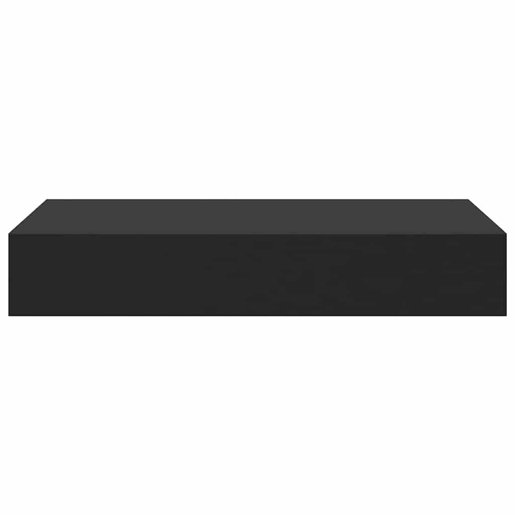 vidaXL Ράφι Τοίχου με Συρτάρι Μαύρο 48 x 25 x 8 εκ. από MDF
