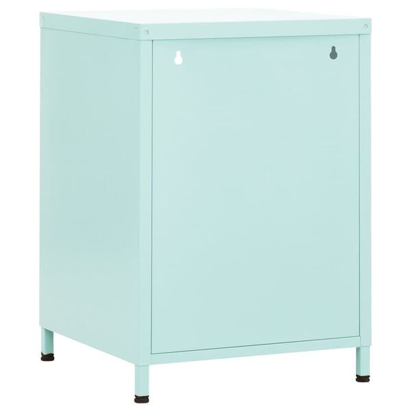 vidaXL Κομοδίνα 2 τεμ. Χρώμα Μέντας 35 x 35 x 51 εκ. Ατσάλινα