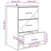 vidaXL Κομοδίνο Γκρι σκυροδέματος 38 x 38 x 66 εκ Επεξεργασμένο ξύλο