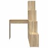 vidaXL Γωνιακό γραφείο με ράφι Sonoma Δρυς 101.5 x 149.5 x 149.5 εκ.