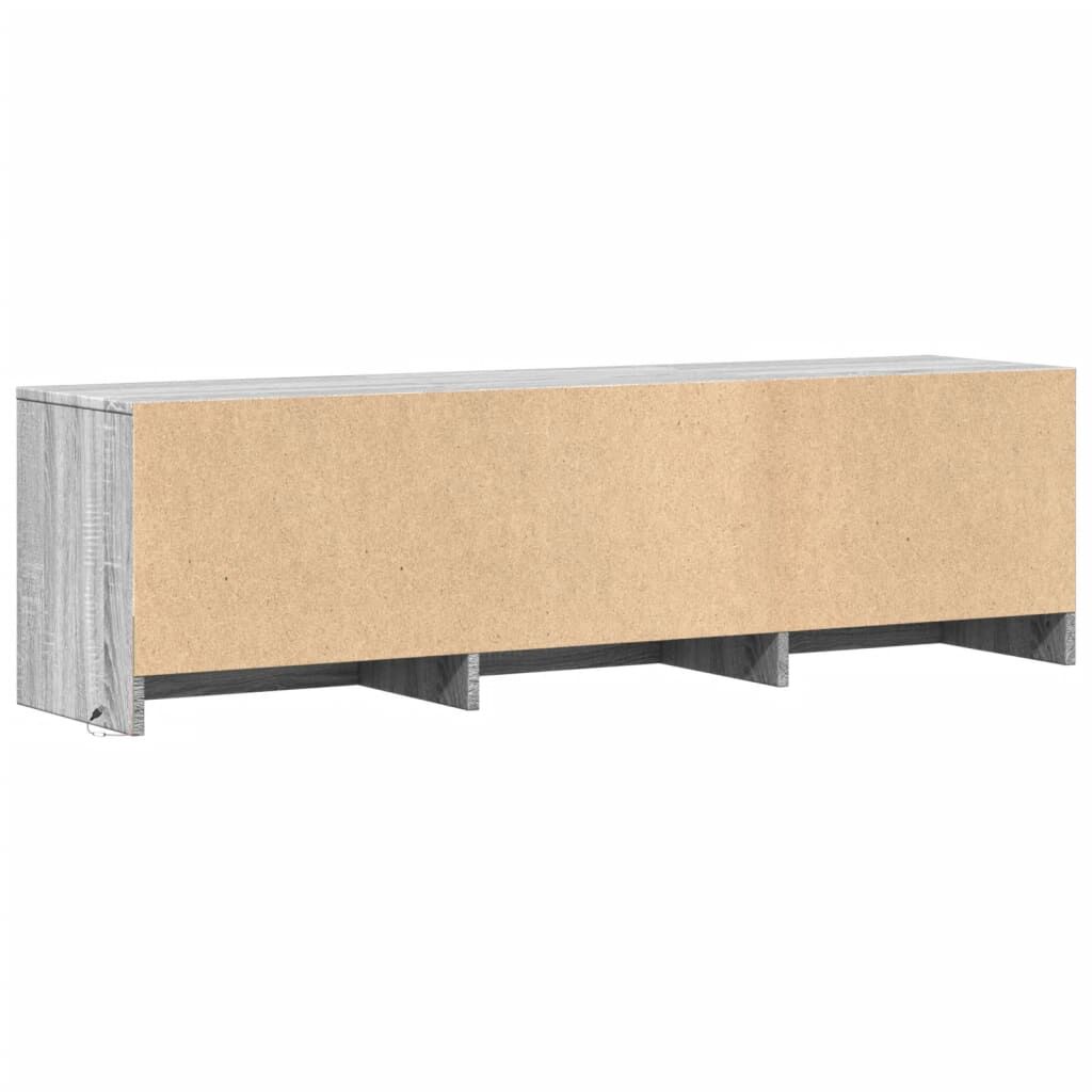 vidaXL Έπιπλο Τηλεόρασης με LED Γκρι Sonoma 140x34x40 εκ. Επεξ. Ξύλο