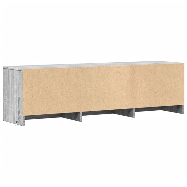 vidaXL Έπιπλο Τηλεόρασης με LED Γκρι Sonoma 140x34x40 εκ. Επεξ. Ξύλο