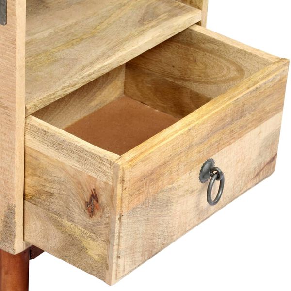 vidaXL Κομοδίνο 40 x 30 x 52 εκ. από Μασίφ Ακατέργαστο Ξύλο Μάνγκο