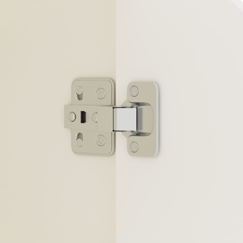 vidaXL Μπουφές Γυαλιστερό Λευκό 60x30x72 εκ. από Επεξεργασμένο Ξύλο