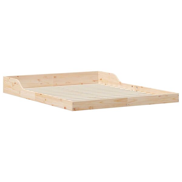 vidaXL Σκελετός Κρεβατιού Καφέ 150 x 200 cm Μασίφ ξύλο πεύκου