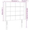 vidaXL Κεφαλάρι Κρεβατιού LED Μπλε 83x16x118/128εκ. Υφασμάτινο