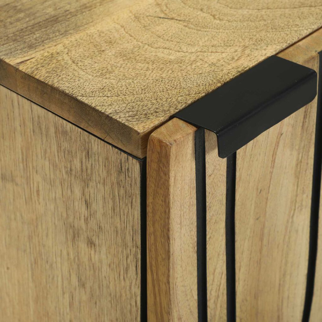 vidaXL Ντουλάπα Μπάνιου 38x33.5x58 cm Συμπαγές Ξύλο Μάνγκο & Μηχανικά Ξύλα
