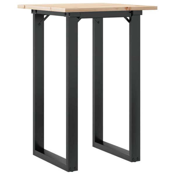 vidaXL Τραπέζι Τραπεζαρίας Πλαίσιο Ο50x50x75εκ Μασίφ Πεύκο/Ατσάλι