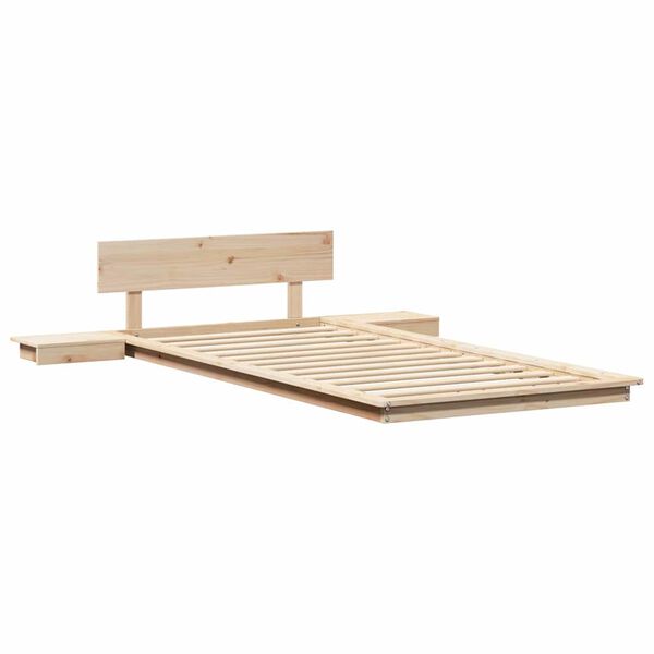 vidaXL Σκελετός Κρεβατιού Καφέ 75 x 190 cm ξύλο