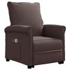 vidaXL Πολυθρόνα Μασάζ με Ανύψωση Σκούρο Καφέ Υφασμάτινη
