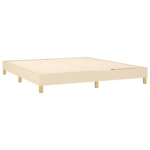 vidaXL &Kappa;&rho;&epsilon;&beta;ά&tau;&iota; Boxspring &mu;&epsilon; &Sigma;&tau;&rho;ώ&mu;&alpha; &Kappa;&rho;&epsilon;&mu; 180x200 &epsilon;&kappa;. &Upsilon;&phi;&alpha;&sigma;&mu;ά&tau;&iota;&nu;&omicron;