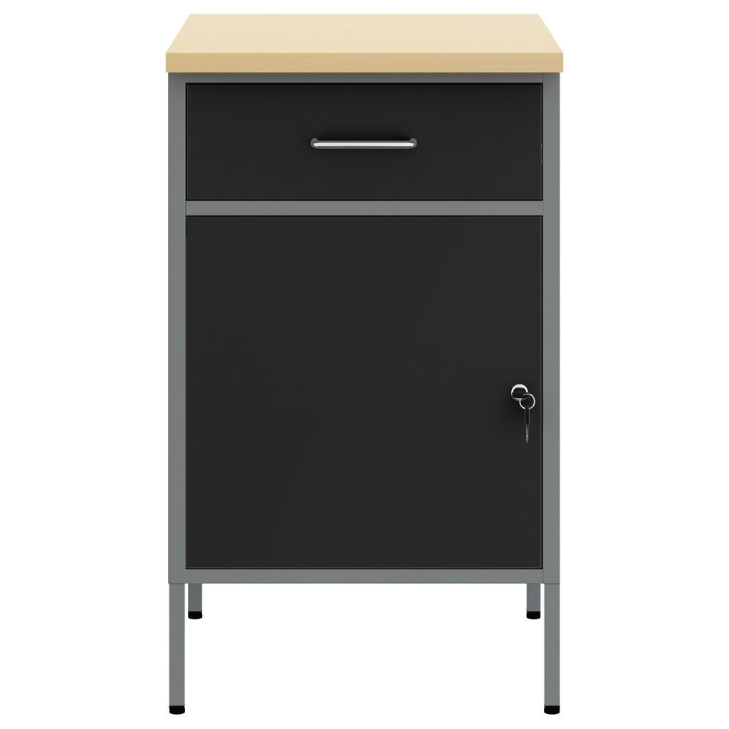 vidaXL Ντουλάπα Εργασίας Μαύρη 50x55x84 εκ Ατσάλι