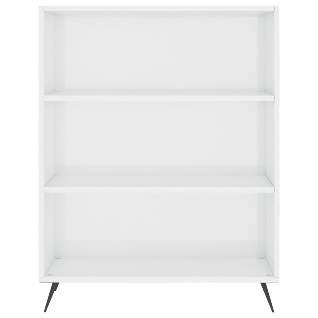 vidaXL Βιβλιοθήκη Γυαλιστερό Λευκό 69,5x32,5x90 εκ. Επεξεργασμένο Ξύλο