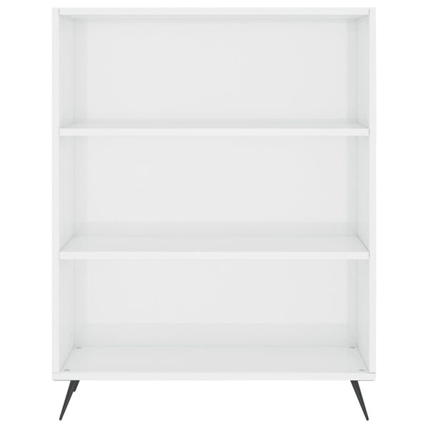 vidaXL Βιβλιοθήκη Γυαλιστερό Λευκό 69,5x32,5x90 εκ. Επεξεργασμένο Ξύλο