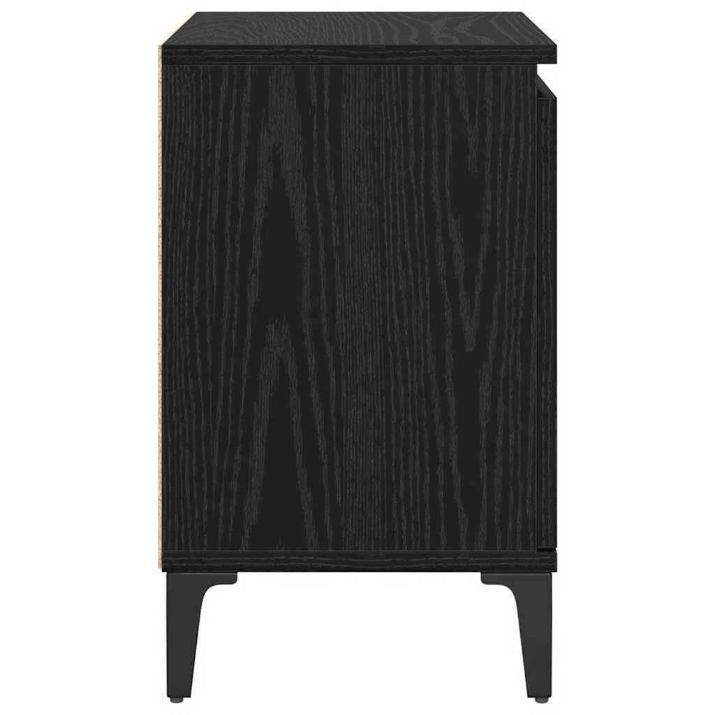 vidaXL Κομοδίνο Μαύρη δρυς 40 x 30 x 50 cm Επεξεργασμένο ξύλο